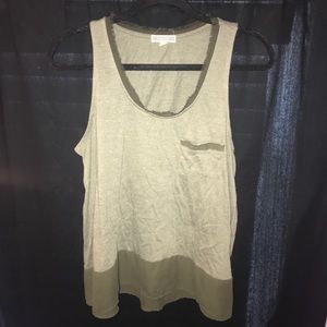 Army green tank top
